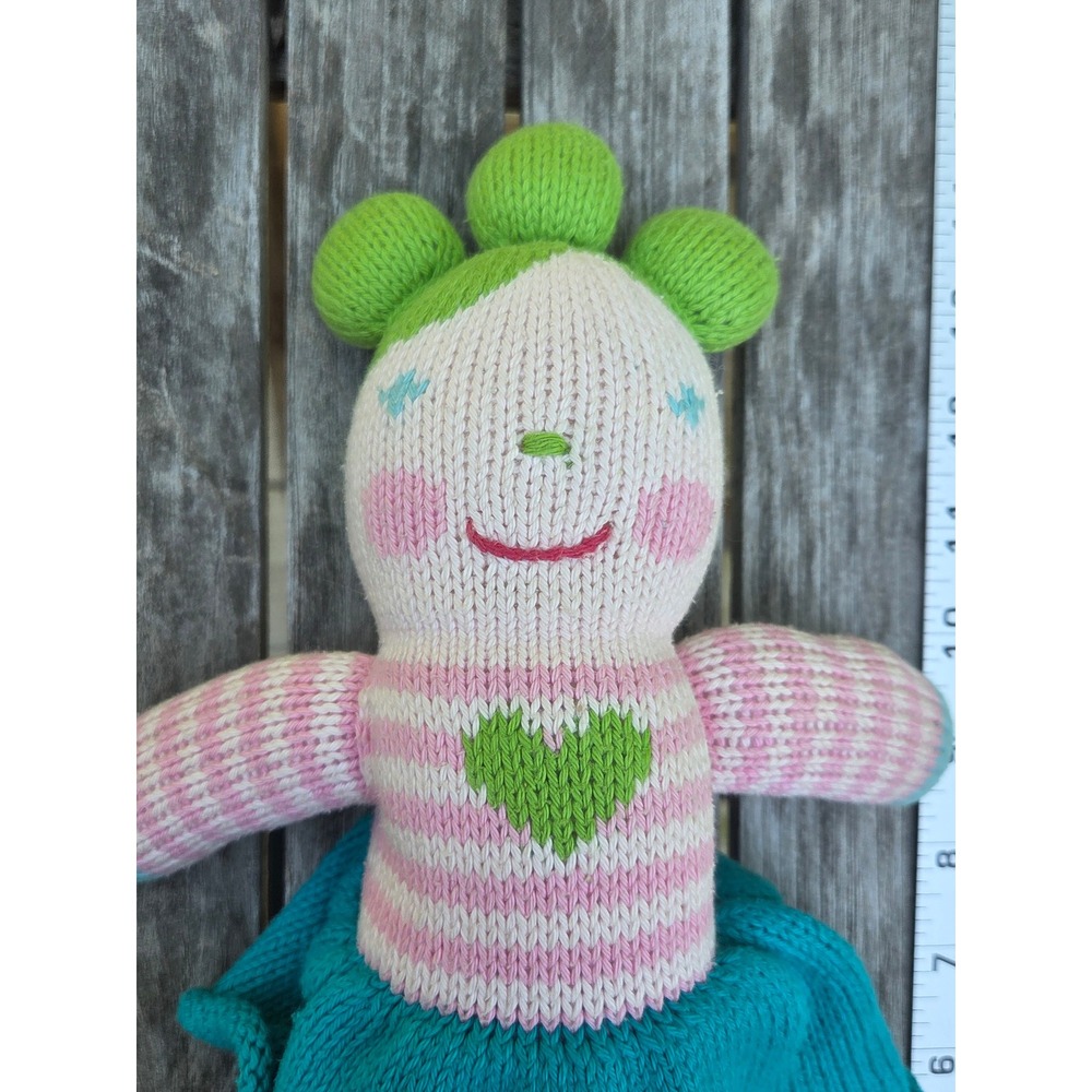 RARE 15" BLABLA Knit Doll with Heart made in Peru